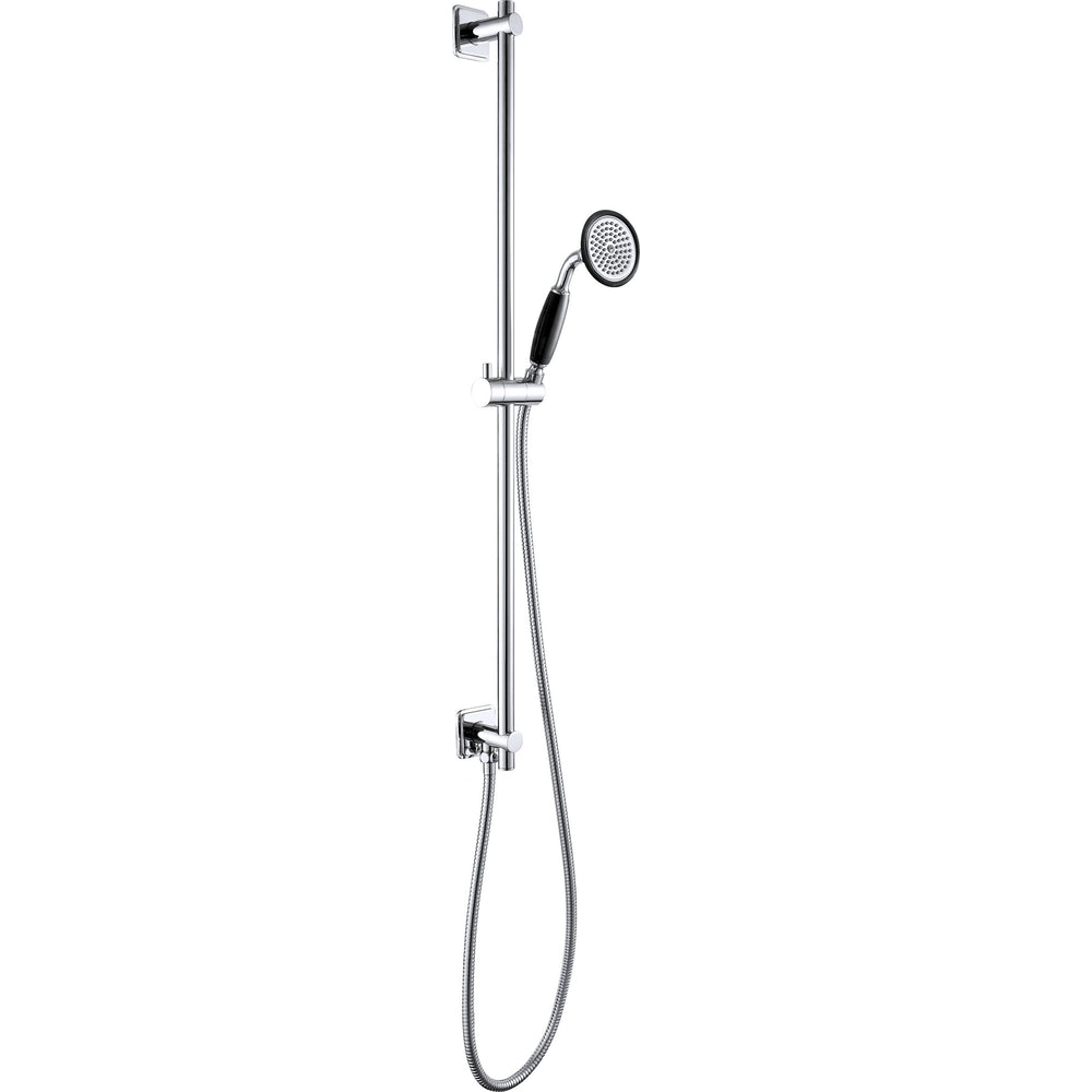 JTP Grosvenor Traditional Slide Rail Kit with Bottom Outlet in Chrome with Black Indices