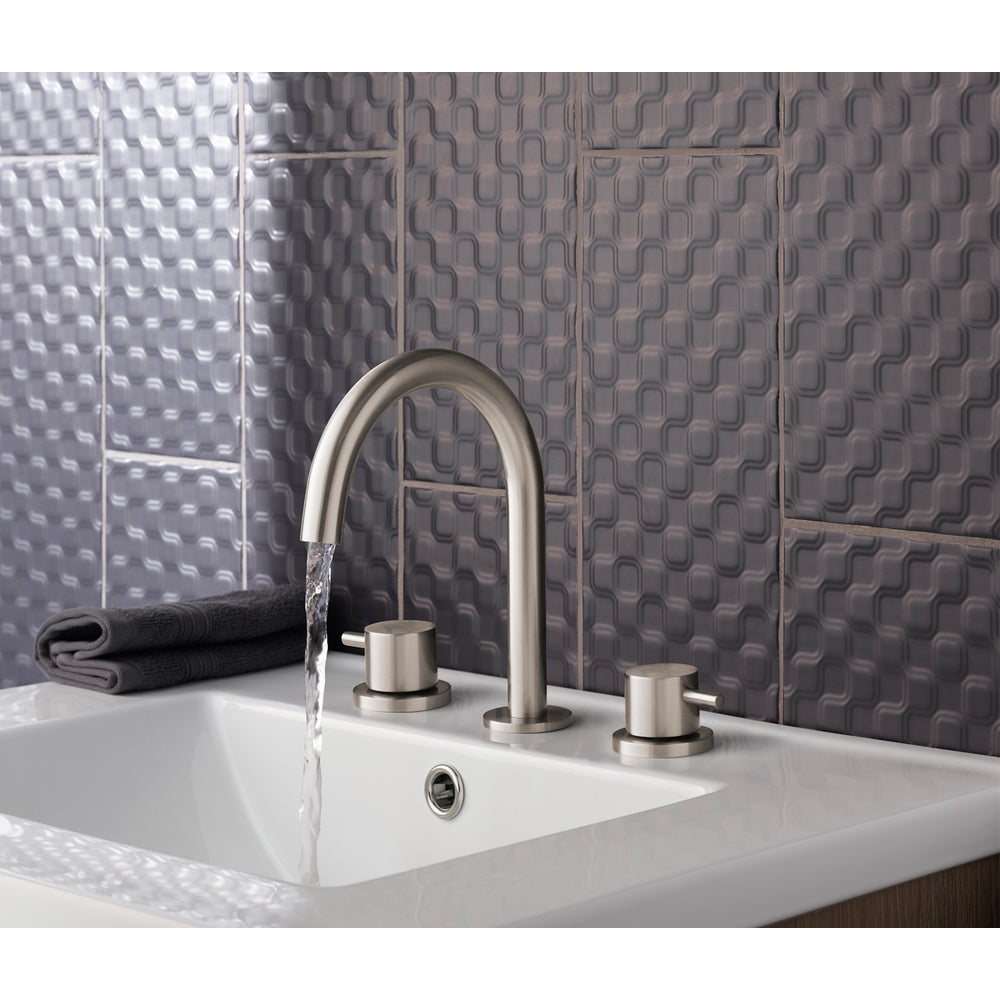 JTP INOX 3 Hole Deck Mounted Basin Mixer in Stainless Steel