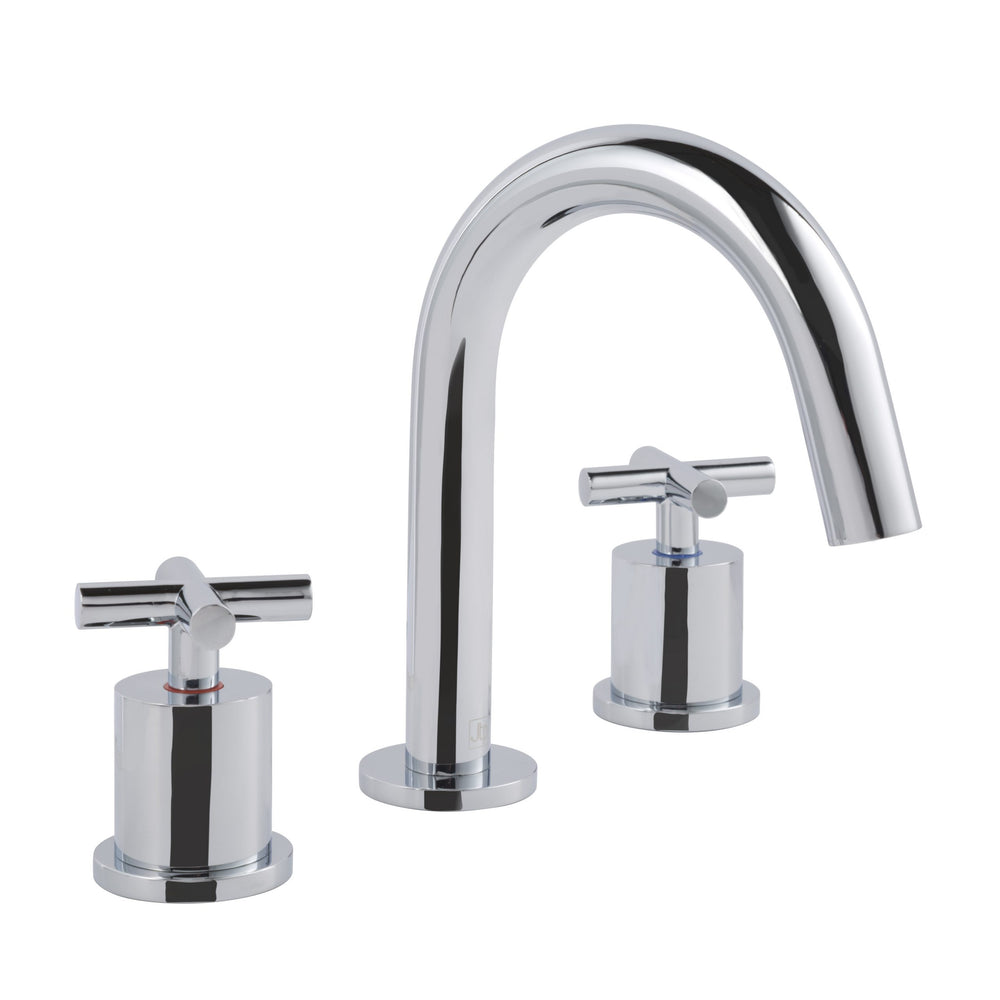 JTP Solex 3 Hole Deck Mounted Basin Mixer in Chrome