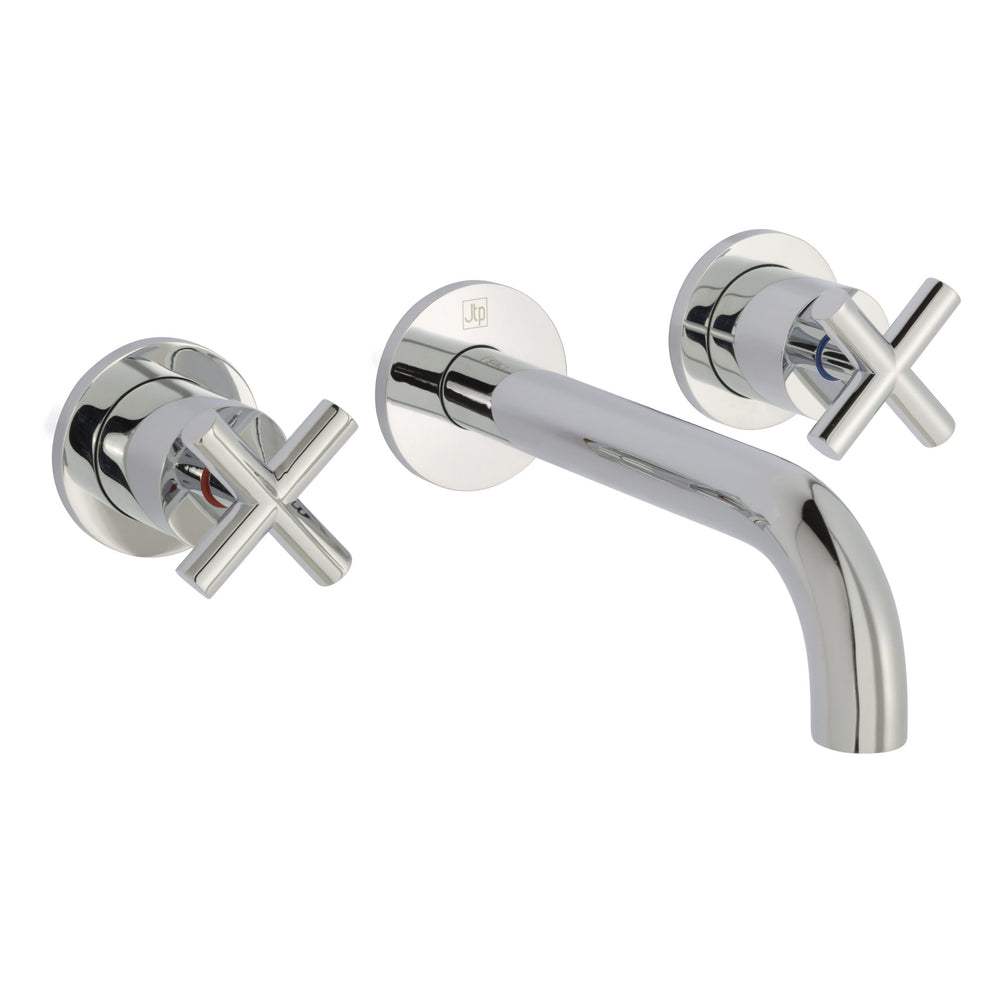 JTP Solex 3 Hole Wall Mounted Basin Mixer in Chrome