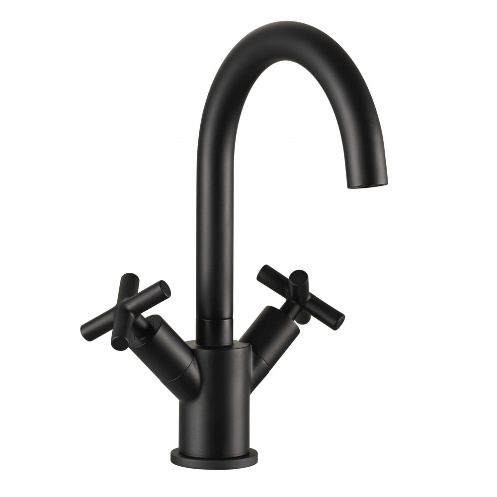 JTP Solex Mono Basin Mixer with Swivel Spout in Matt Black