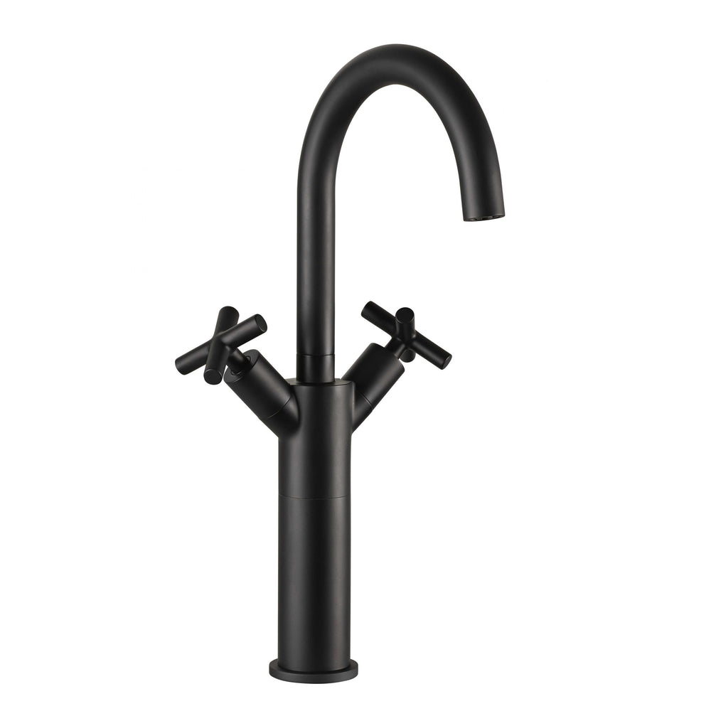 JTP Solex Tall Mono Basin Mixer with Swivel Spout in Matt Black