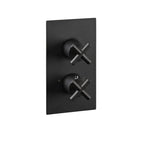 JTP Solex Thermostatic Concealed 2 Outlet Shower Valve 671 in Matt Black