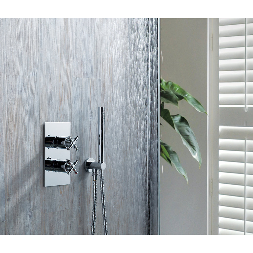 JTP Solex Thermostatic Concealed 2 Outlet Shower Valve 671 in Chrome