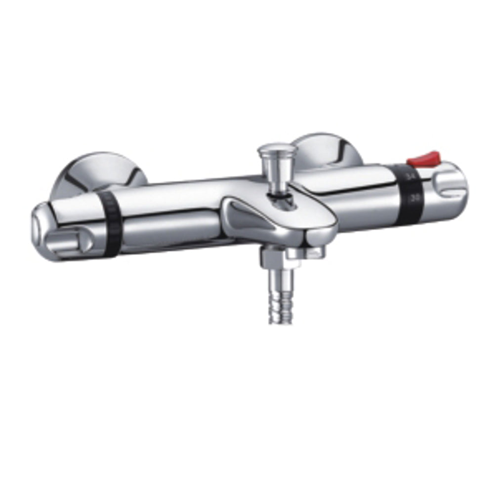 JTP Wall Mounted Thermostatic Bath Shower Mixer without Kit 1271 in Chrome