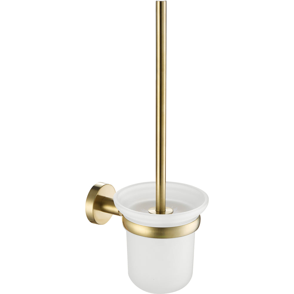 JTP VOS Wall Mounted Toilet Brush 165 in Brushed Brass
