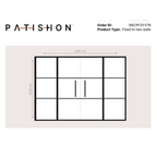 Patishon Crittall Doors Double Sliding Option R9CPF3YV7R Fixed to two walls