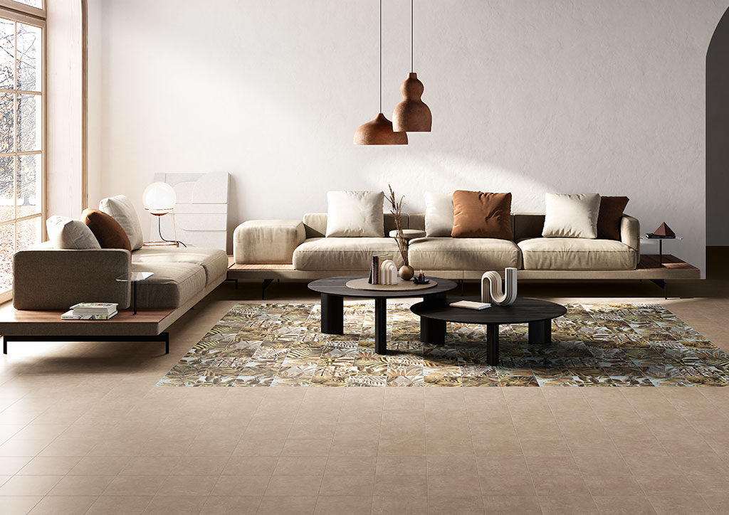 Fioranese Fio. Clorofilla Autunno with Terra floor lifestyle
