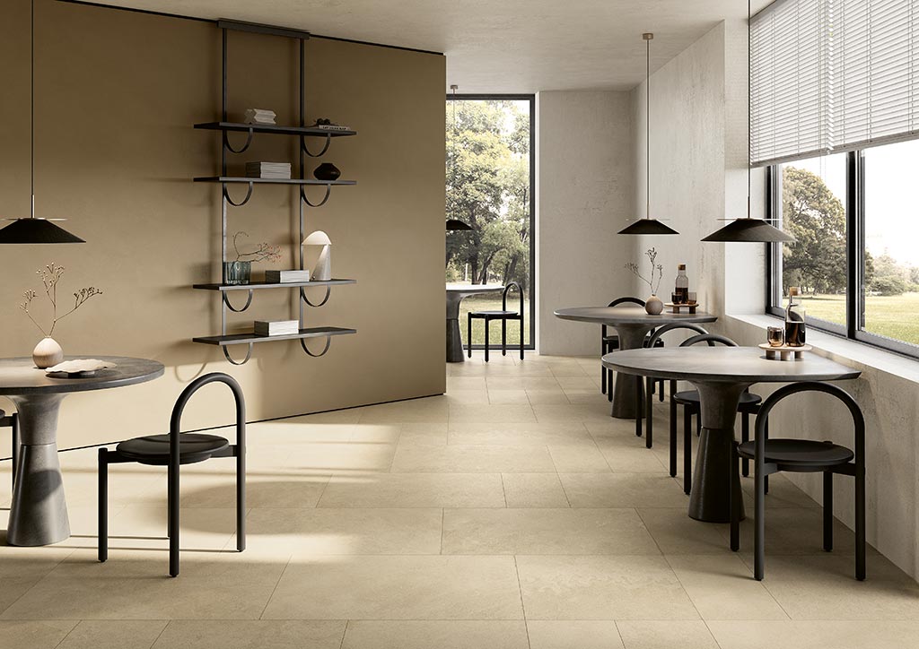 Fioranese Autentica Light Beige mixed sizes interior floor lifestyle