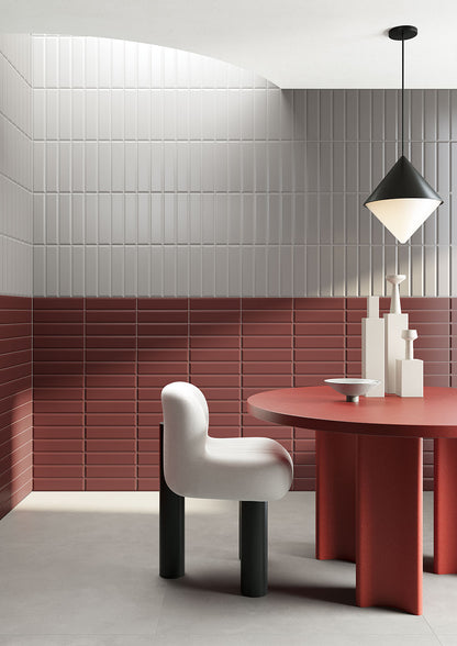 Fioranese Fio. Brick Dusty Mauve with Vague Grey kitchen lifestyle