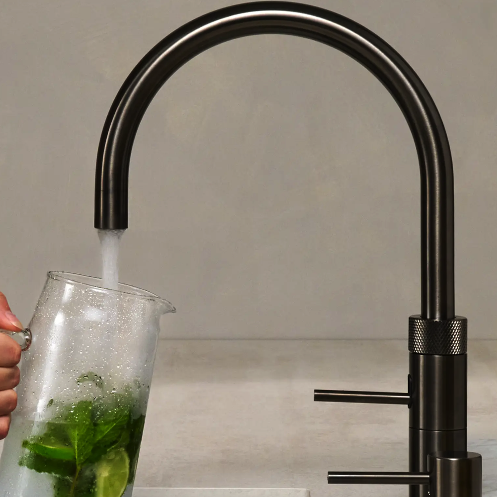 Quooke Fusion Round Boiling hot and Cold Tap gunmetal