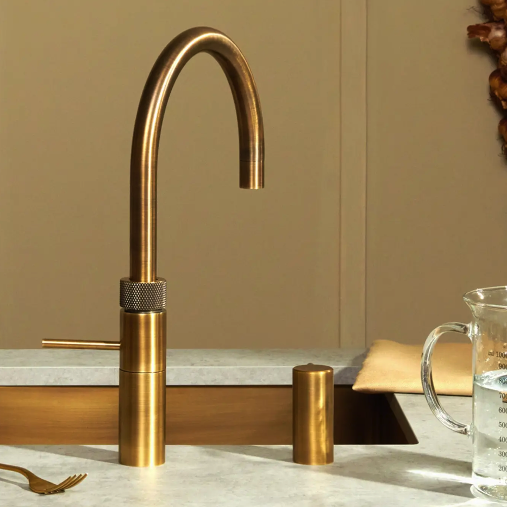 Quooke Fusion Round Boiling hot and Cold Tap brass