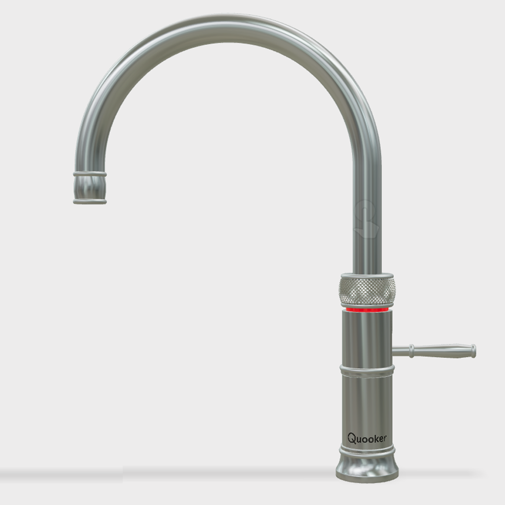 Quooker Classic Fusion Round Boiling, Hot and Cold Water  steel