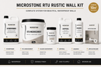Microstone RTU ready-to-use waterproof microcement on a bathroom wall