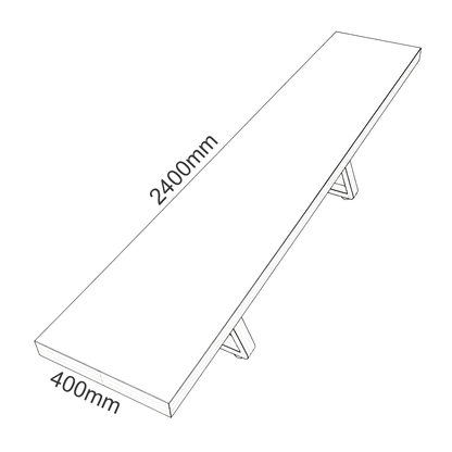 Radcliffe & Moreton Bespoke Liquid Metal Bench Oxidart  2400