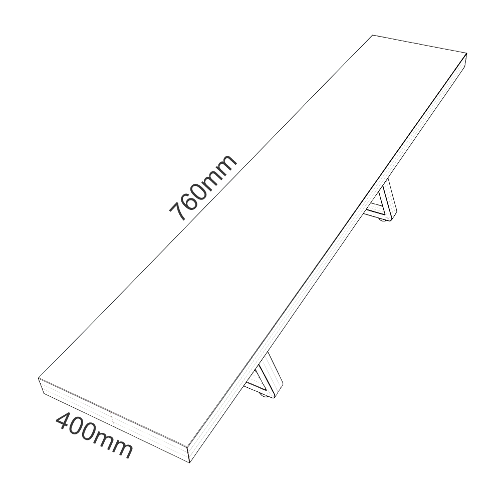 Radcliffe & Moreton Bespoke Liquid Metal Bench Oxidart  760