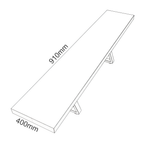 Oxidart liquid metal bench, 910mm long