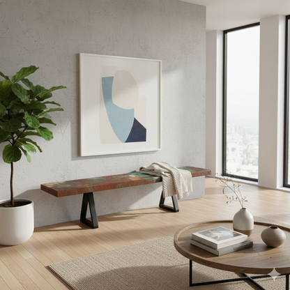 Radcliffe & Moreton Bespoke Liquid Metal Bench Oxidart Collection  n