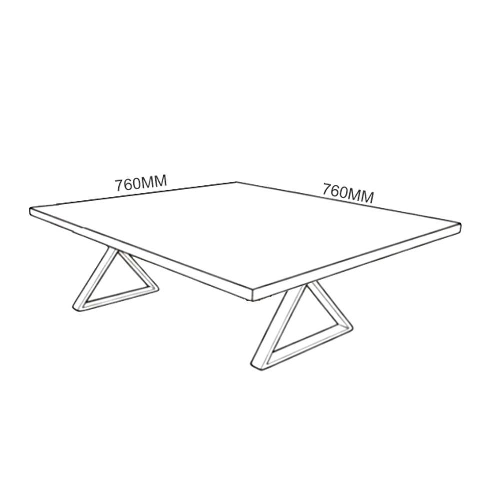 Liquid metal dining table, 760 x 760mm, in a hand-applied brass finish