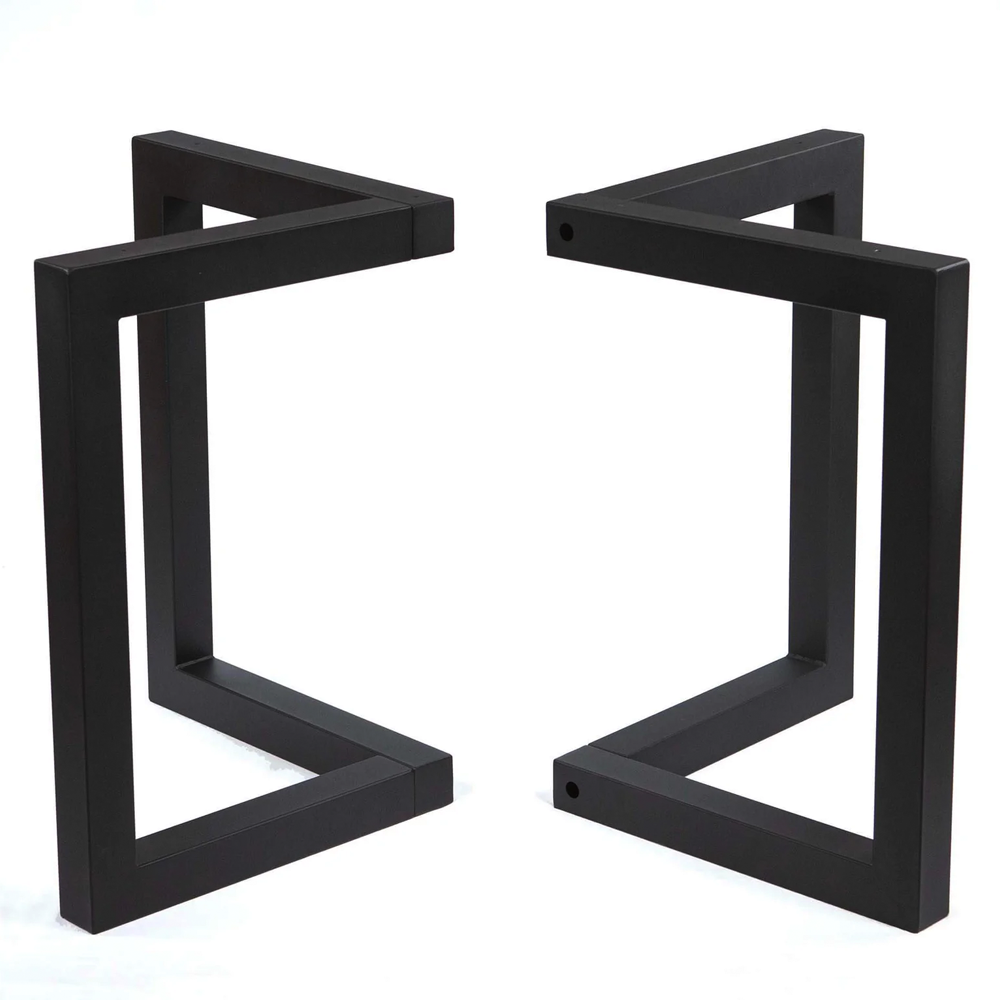 Chevron leg style for the liquid metal dining table