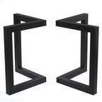 Chevron leg style for the liquid metal dining table