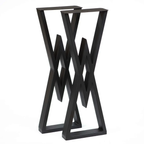 Diamond leg style for the liquid metal dining table