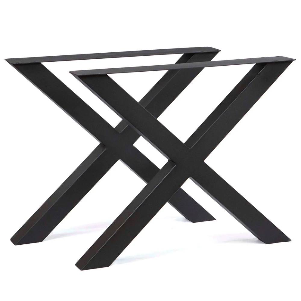 Extra Large X leg style for the liquid metal dining table