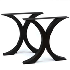 Flowy X leg style for the liquid metal dining table