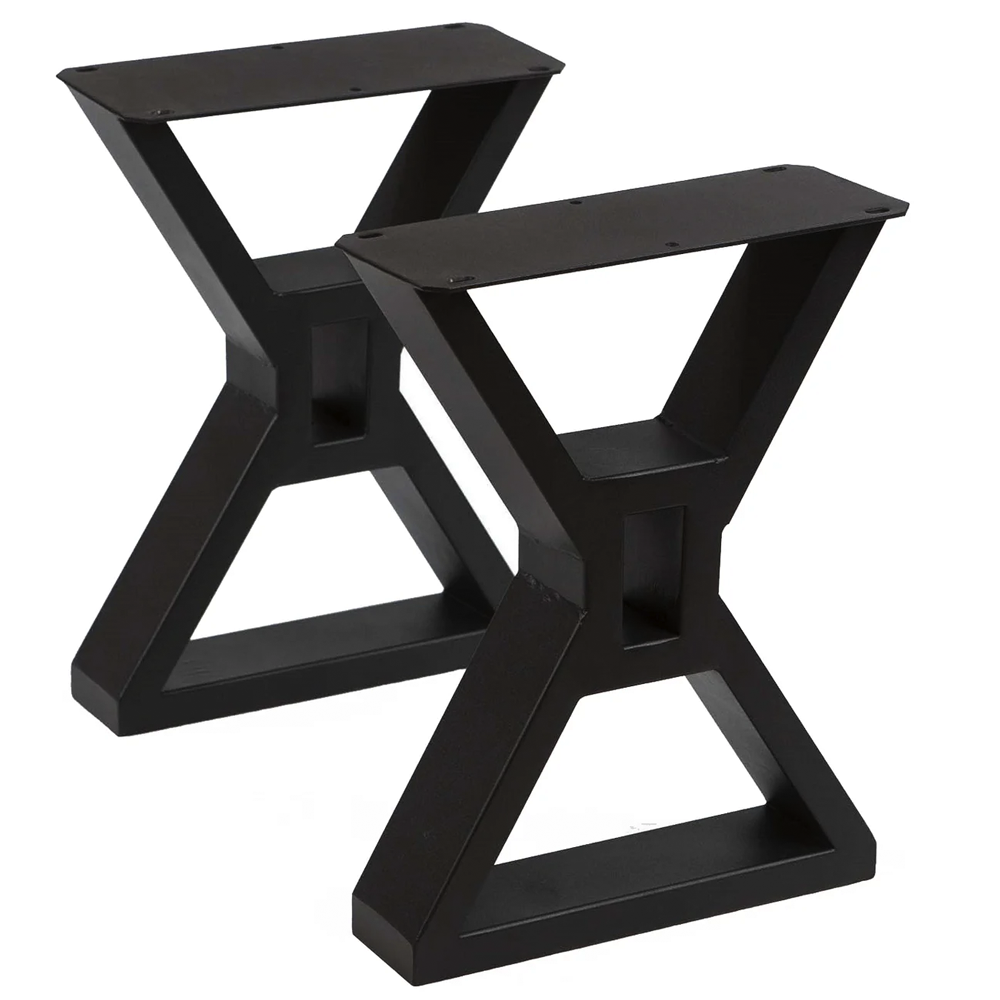 Farmhouse leg style for the liquid metal bench
