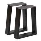 Trapezoid leg style for the liquid metal bench