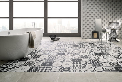 Fioranese Cementine Black&White Bathroom wall and floor lifestyle