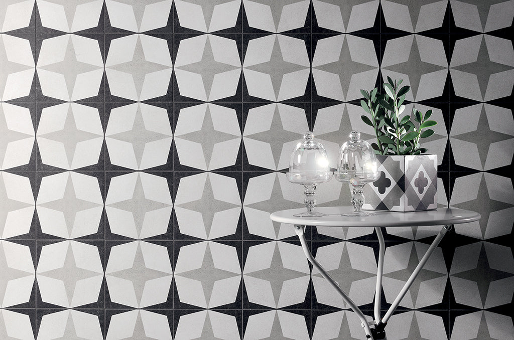 Fioranese Cementine Black&White Black&White interior wall lifestyle