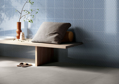 Fioranese Kintsugi Japan Blue 20x20 with Fog 60x60 lifestyle