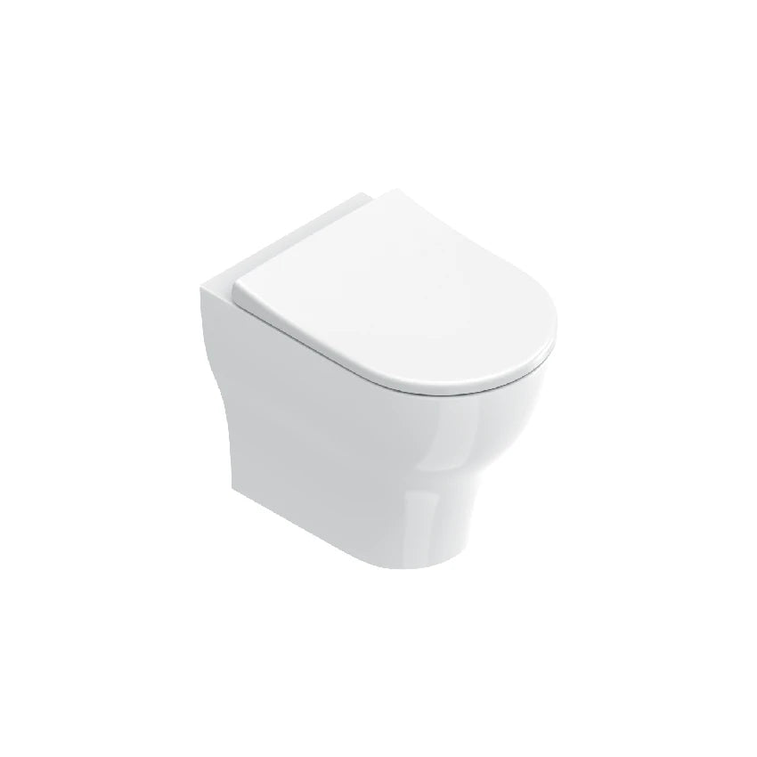 Catalano Sfera 52 Floorstanding Back-to-Wall Rimless Toilet in gloss white