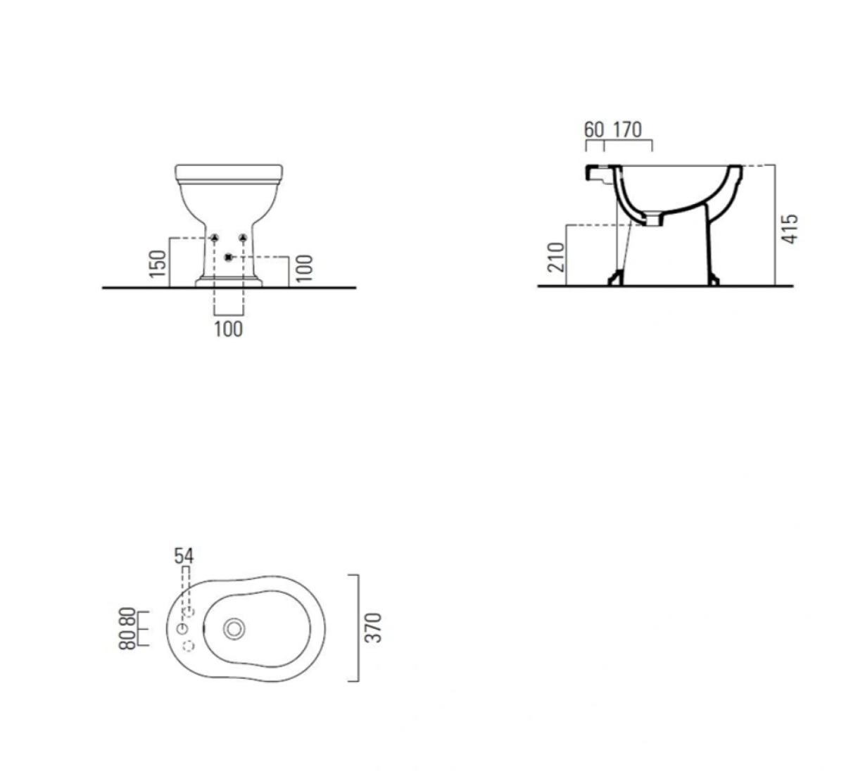 GSI Classic 54 Floorstanding Bidet