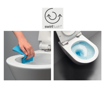 GSI Pura 50 Back To Wall Rimless WC & Soft Close Seat