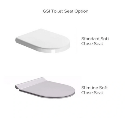 GSI Pura 50 Back To Wall Rimless WC & Soft Close Seat