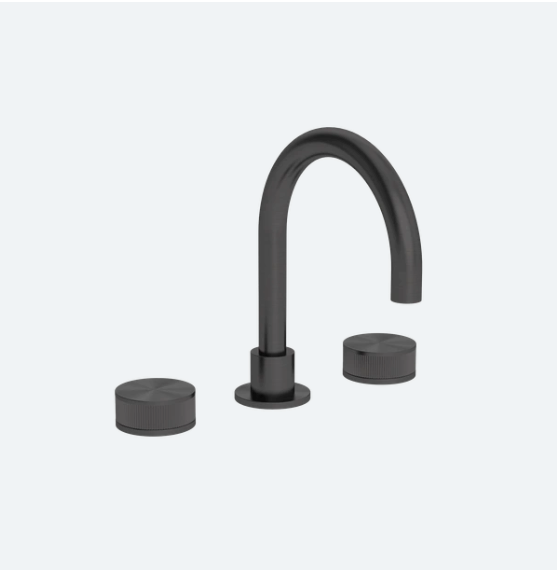 Coalbook Decca 3TH Deck Mounted Basin Mixer Round Swivel Spout DC1016