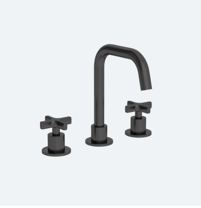 Coalbook Bank 3th Deck Mounted Basin Mixer Angled Swivel Spout BA1015