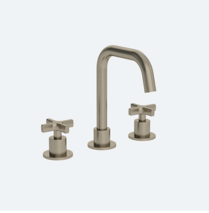 Coalbook Bank 3th Deck Mounted Basin Mixer Angled Swivel Spout BA1015