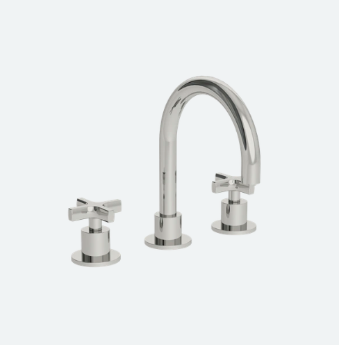 Coalbook Bank 3th Deck Mounted Basin Mixer Round Swivel Spout BA1016