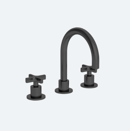 Coalbook Bank 3th Deck Mounted Basin Mixer Round Swivel Spout BA1016