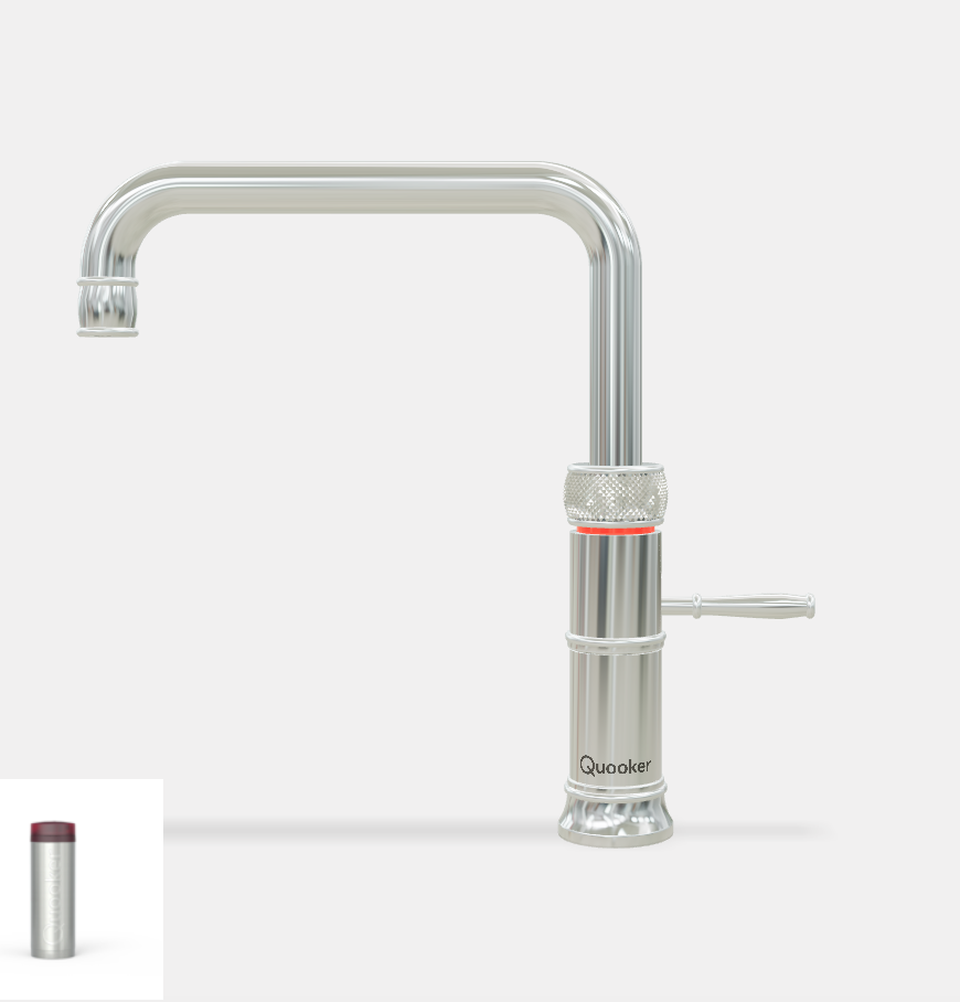 Quooker 3 in 1 PRO3 Classic Fusion Square Boiling Water Tap