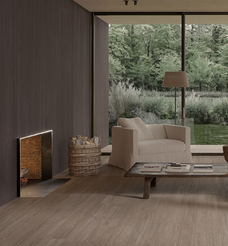 Kronos Ceramiche Essence Tile ( Wood Look Tile Collection Nature 9mm Grip Texture Slab Format)