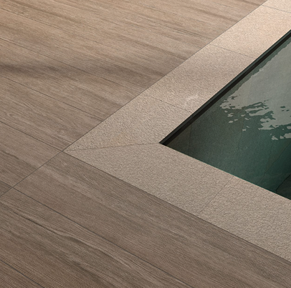 Kronos Ceramiche Essence Tile ( Wood Look Tile Collection Nature 9mm Grip Texture Slab Format)