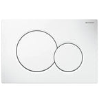 Geberit Sigma01 Dual Flush Plate in White