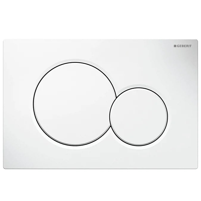 Geberit Sigma01 Dual Flush Plate in White