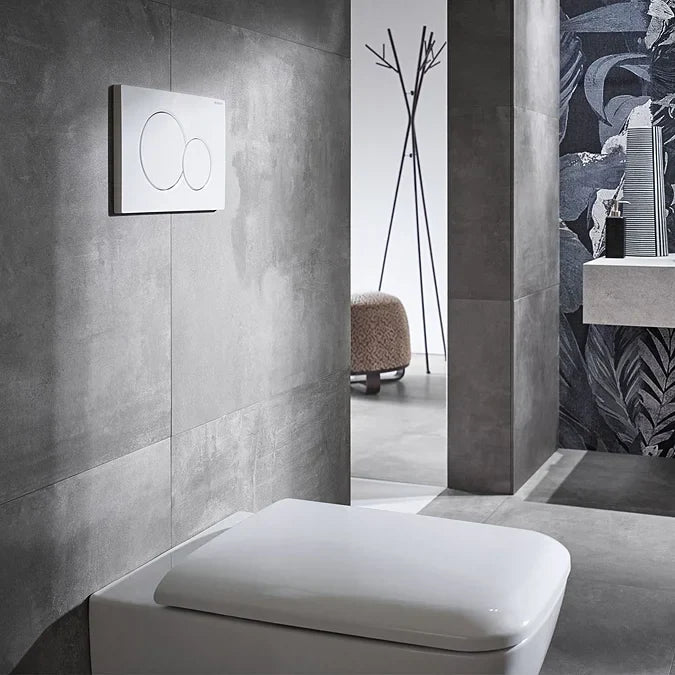 Geberit Sigma01 Dual Flush Plate in White