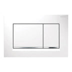 Geberit Sigma30 Dual Flush Plate in White / Gloss Chrome