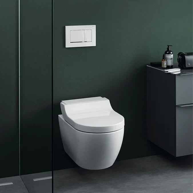 Geberit Sigma30 Dual Flush Plate in White / Gloss Chrome